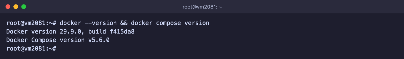 Versionen von Docker und Docker Compose